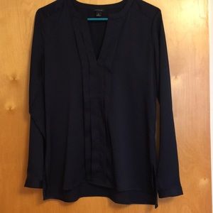 Ann Taylor Navy Blouse